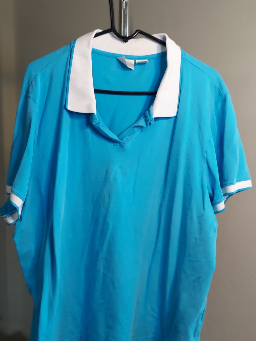Erika Woman Turquoise Polo with White Trim